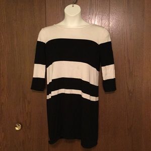 AB Studio Maroon/Black Sweater Dress